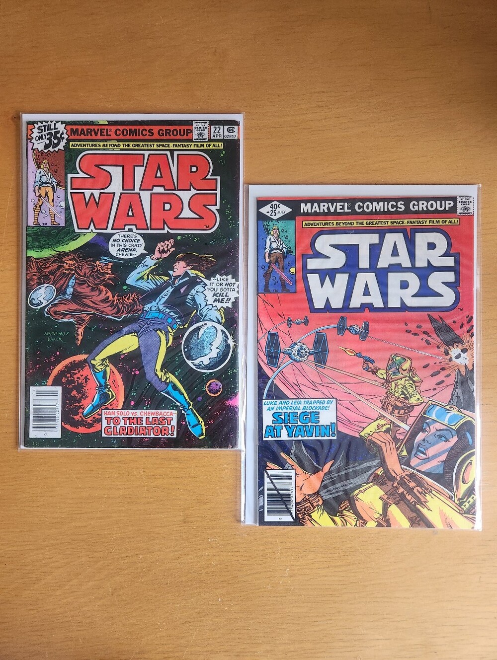 Star Wars #22 & #26, 1970s Marvel comic books (Lot of 2)